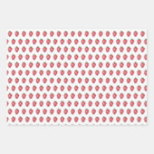 Feuille De Papier Cadeau Aquarelle de fraises peinte à la main (Devant)