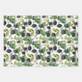 Feuille De Papier Cadeau Aquarelle de mûre Blackberry (Devant 2)