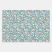 Feuille De Papier Cadeau Aquarelle de neige d'hiver peinte à la main (Devant 2)