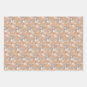 Feuille De Papier Cadeau Aquarelle de neige d'hiver peinte à la main (Devant)