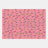 Feuille De Papier Cadeau Aquarelle de Noël (Devant 3)