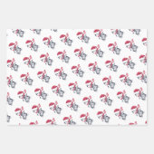 Feuille De Papier Cadeau Aquarelle de Noël noir blanc (Devant)