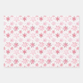 Feuille De Papier Cadeau Aquarelle de Noël rose neige Design (Devant 2)