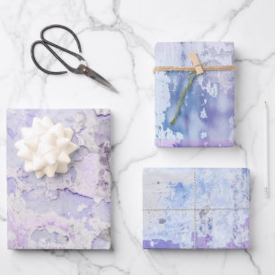 Feuille De Papier Cadeau Aquarelle de peinture pourpre rouille