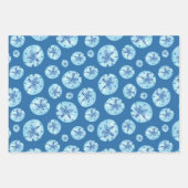 Feuille De Papier Cadeau Aquarelle de sable bleu turquoise (Devant 3)