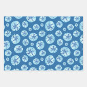 Feuille De Papier Cadeau Aquarelle de sable bleu turquoise (Devant)