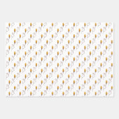 Feuille De Papier Cadeau Aquarelle de Thanksgiving Citrouilles (Devant 3)