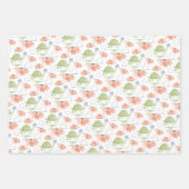 Feuille De Papier Cadeau Aquarelle de tortue-bébé peinte à la main (Devant 2)