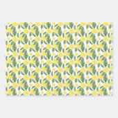 Feuille De Papier Cadeau Aquarelle de tranches de citron (Devant 2)