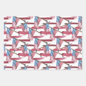 Feuille De Papier Cadeau Aquarelle des États-Unis (Devant 3)