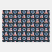 Feuille De Papier Cadeau Aquarelle des États-Unis (Devant)