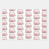 Feuille De Papier Cadeau Aquarelle Designer Chaussures Sac & Parfum (Devant 3)