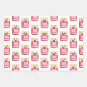 Feuille De Papier Cadeau Aquarelle Designer Chaussures Sac & Parfum (Devant 2)