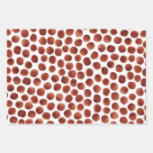 Feuille De Papier Cadeau Aquarelle en terre cuite ton Motif Wrappin (Devant)