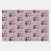 Feuille De Papier Cadeau Aquarelle et chardons (Devant 2)