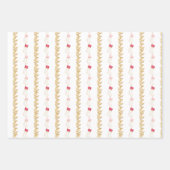 Feuille De Papier Cadeau Aquarelle et Garland (Devant 2)