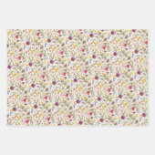 Feuille De Papier Cadeau Aquarelle fleur sauvage (Devant 3)