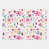 Feuille De Papier Cadeau Aquarelle Fleur sauvage Botanique (Devant 2)