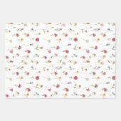 Feuille De Papier Cadeau Aquarelle Fleur sauvage de printemps (Devant 3)