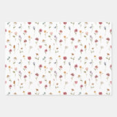 Feuille De Papier Cadeau Aquarelle Fleur sauvage de printemps (Devant 2)