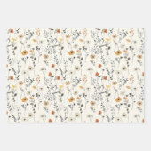 Feuille De Papier Cadeau Aquarelle Fleur sauvage Rustique esthétique Botani (Devant 2)