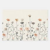 Feuille De Papier Cadeau Aquarelle Fleur sauvage Rustique esthétique Botani (Devant)