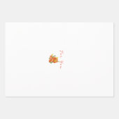 Feuille De Papier Cadeau Aquarelle fleurs de coquelicot mignonnes (Devant 2)