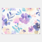 Feuille De Papier Cadeau Aquarelle Flora (Devant)