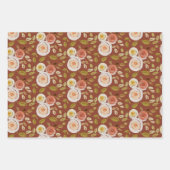 Feuille De Papier Cadeau Aquarelle Floral Rose (Devant)