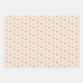 Feuille De Papier Cadeau Aquarelle Floral Rose (Devant 2)