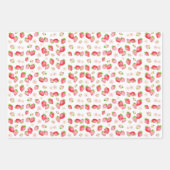 Feuille De Papier Cadeau Aquarelle fraise sauvage Anniversaire (Devant 2)