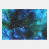 Feuille De Papier Cadeau Aquarelle Galaxy Stars Espace Nebula (Devant 3)