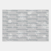 Feuille De Papier Cadeau Aquarelle hiver Gnome de Noël (Devant 3)