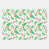 Feuille De Papier Cadeau Aquarelle Holly Motif (Devant 2)