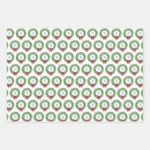 Feuille De Papier Cadeau Aquarelle intelligente Courbe de Noël Monogramme d (Devant)