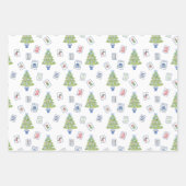 Feuille De Papier Cadeau Aquarelle Mahjong Christmas Tree (Devant 3)
