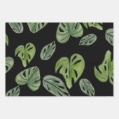 Feuille De Papier Cadeau Aquarelle main Monstera Adansonii Leaf (Devant 2)