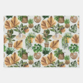 Feuille De Papier Cadeau Aquarelle Maison intérieure Plantes Boho Palm Feui (Devant 2)