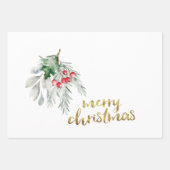 Feuille De Papier Cadeau Aquarelle Mistletoe (Devant)