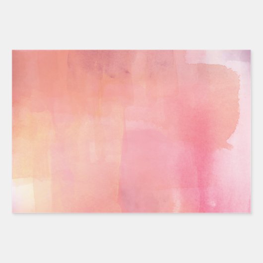 Feuille De Papier Cadeau Aquarelle moderne (Devant)