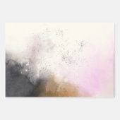 Feuille De Papier Cadeau Aquarelle moderne (Devant 3)
