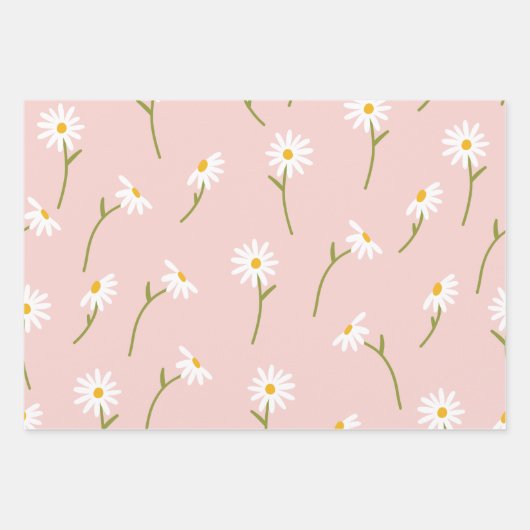 Feuille De Papier Cadeau Aquarelle moderne Florale Fleurs Botaniques Guerre (Devant)