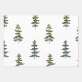 Feuille De Papier Cadeau Aquarelle moderne Noël Pin vert Wrappi (Devant)
