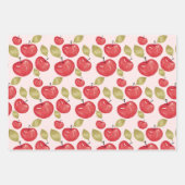 Feuille De Papier Cadeau Aquarelle Motif d'Apple (Devant)