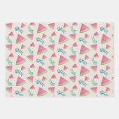 Feuille De Papier Cadeau Aquarelle Motif de pastèque peinte à la main (Devant 2)