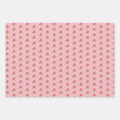 Feuille De Papier Cadeau Aquarelle Motif rose et verte (Devant 3)