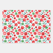 Feuille De Papier Cadeau Aquarelle Motifs de Noël (Devant 2)