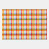 Feuille De Papier Cadeau Aquarelle Noël Plaid et Bows (Devant 2)