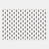 Feuille De Papier Cadeau Aquarelle noire d'hiver moderne (Devant 3)