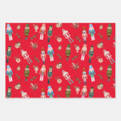 Feuille De Papier Cadeau Aquarelle Noisettes de Noël Collage (Devant 2)